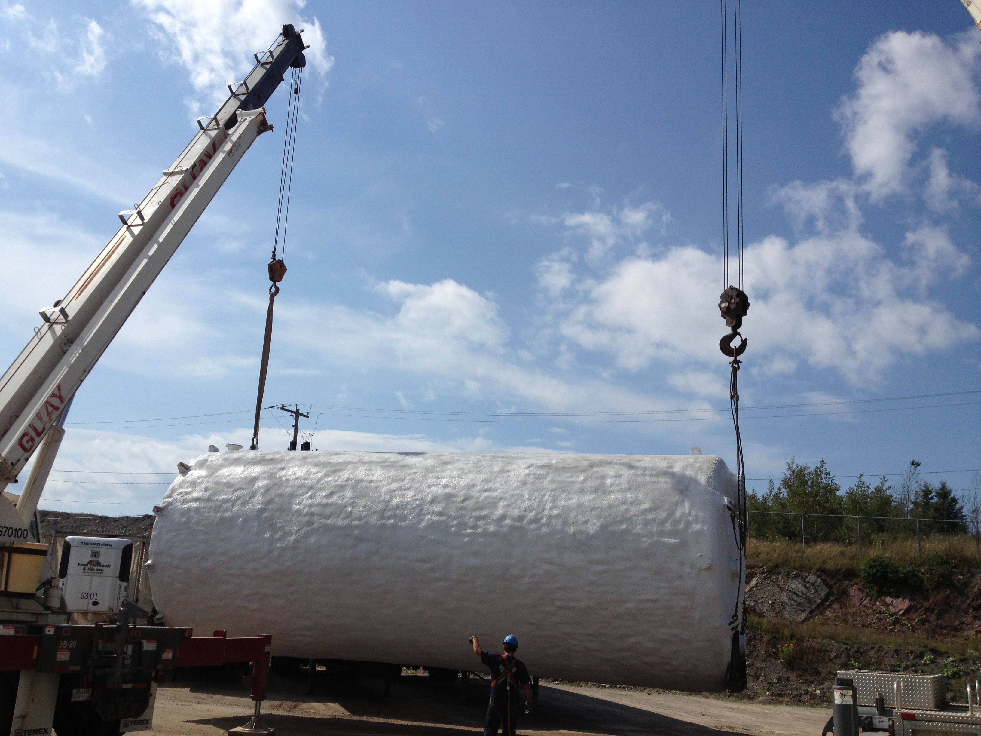 Installation de réservoirs à l'eau chaude